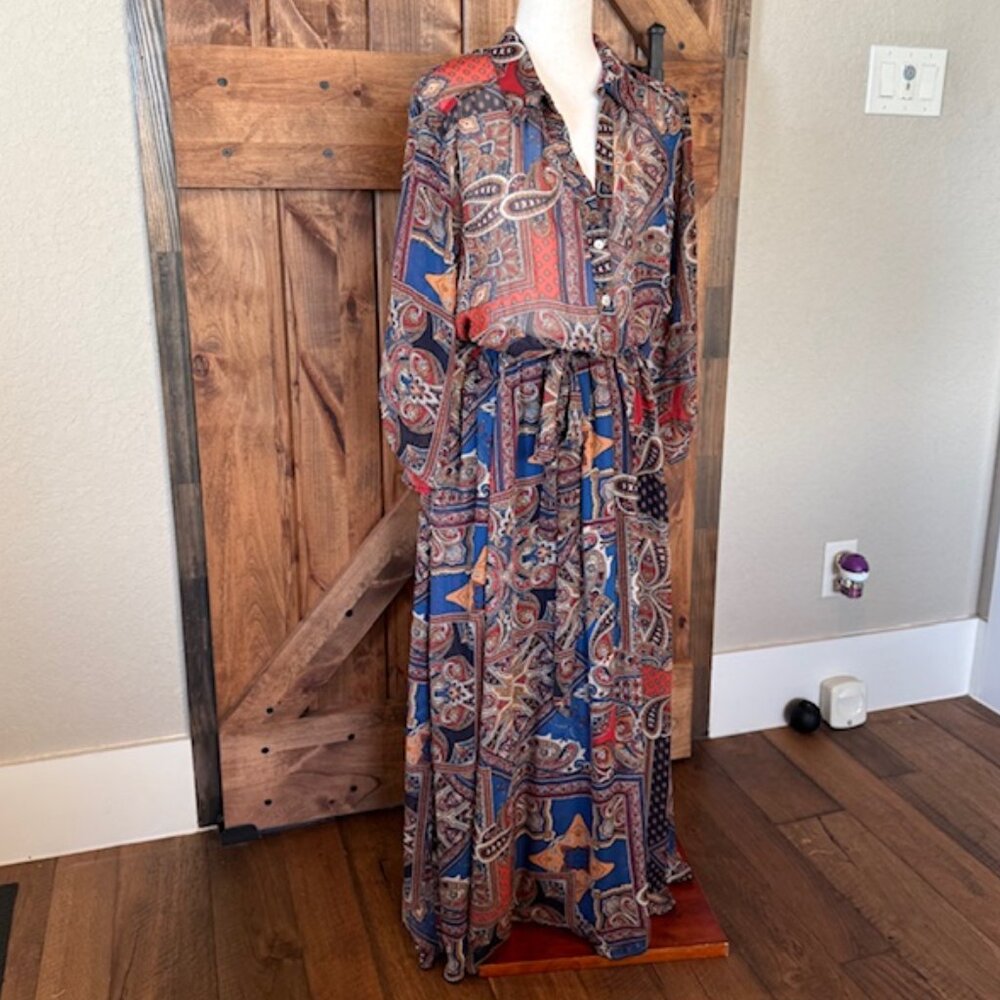 Kate and Lily Woman Paisley Maxi Dress – Size 20W - Picture 3 of 10